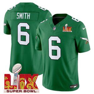 Mens Youths Kids Womens DeVonta Smith Super Bowl LIX Green Jersey Stitched